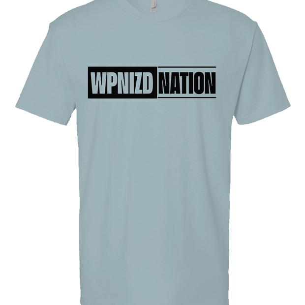 WPNIZD NATION Ice Blue Heather Short Sleeve T shirt