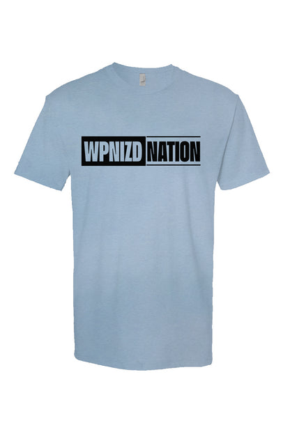 WPNIZD Nation Heather Columbia Blue Short Sleeve T shirt