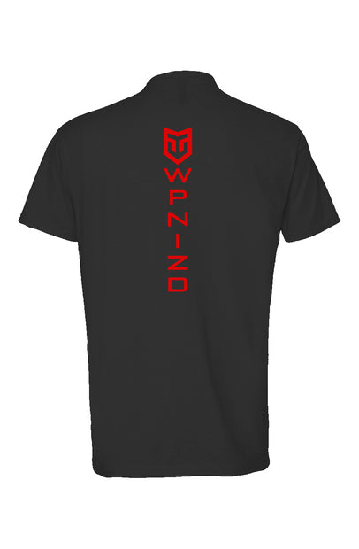 BTW Black Red Short Sleeve T shirt